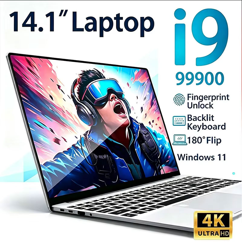 Ssd 2Tb - Laptop 14,1' Intel Core i9-9900 Windows